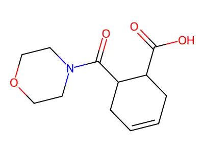 6-(Morpholine-4-carbonyl)cyclohex-3-ene-1-carboxylic acid structure