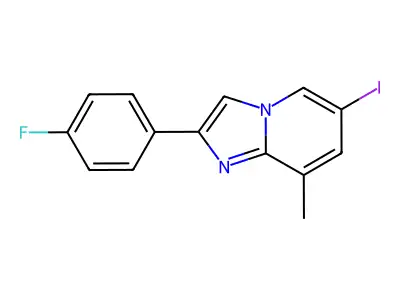 2-(4-Fluorophenyl)-6-iodo-8-methylimidazo[1,2-a]pyridine structure