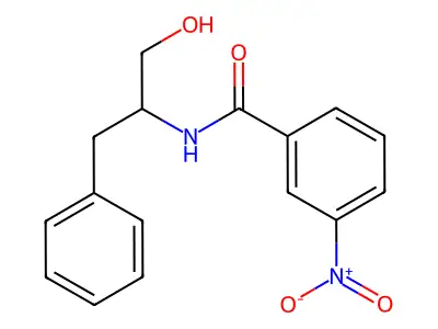 N-(1-hydroxy-3-phenylpropan-2-yl)-3-nitrobenzamide structure