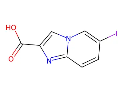 6-Iodoimidazo[1,2-a]pyridine-2-carboxylic acid structure