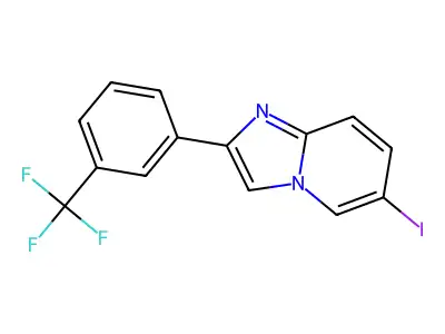 6-Iodo-2-[3-(trifluoromethyl)phenyl]imidazo[1,2-a]pyridine structure
