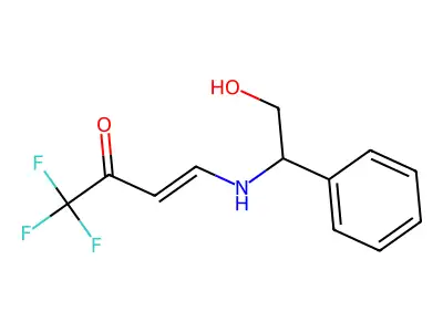1,1,1-Trifluoro-4-[(2-hydroxy-1-phenylethyl)amino]but-3-en-2-one structure