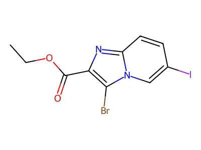 Ethyl 3-bromo-6-iodoimidazo[1,2-a]pyridine-2-carboxylate structure