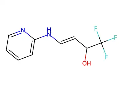 1,1,1-Trifluoro-4-(pyridin-2-ylamino)but-3-en-2-ol structure
