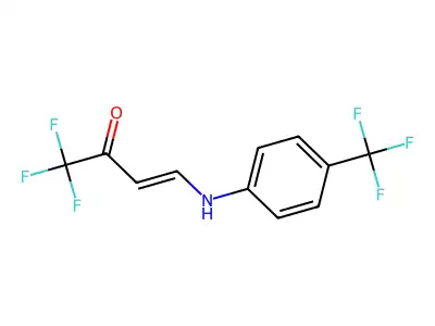 (E)-1,1,1-trifluoro-4-[4-(trifluoromethyl)anilino]-3-buten-2-one structure