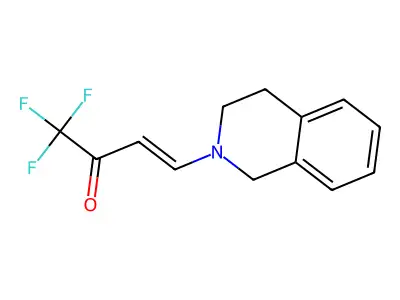 4-(3,4-dihydro-1H-isoquinolin-2-yl)-1,1,1-trifluorobut-3-en-2-one structure