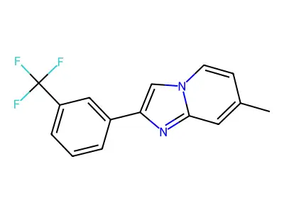 7-Methyl-2-[3-(trifluoromethyl)phenyl]imidazo[1,2-a]pyridine structure