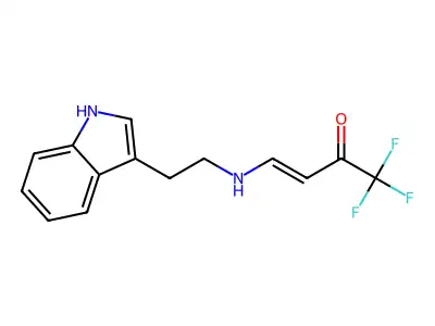 1,1,1-trifluoro-4-{[2-(1H-indol-3-yl)ethyl]amino}but-3-en-2-one structure