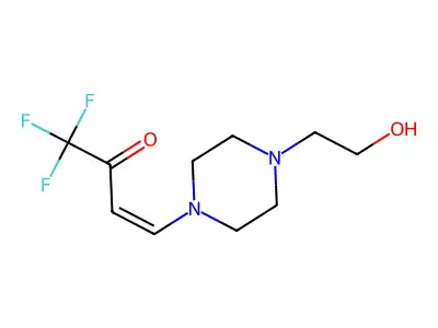 1,1,1-Trifluoro-4-[4-(2-hydroxyethyl)piperazin-1-yl]but-3-en-2-one structure