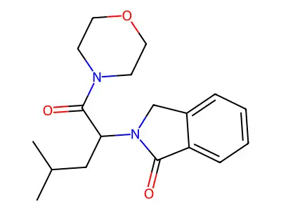 2-[3-Methyl-1-(morpholinocarbonyl)butyl]-1-isoindolinone structure