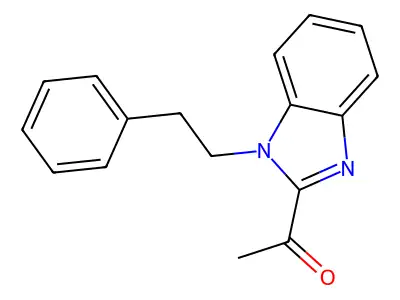 1-(1-phenethyl-1H-1,3-benzimidazol-2-yl)-1-ethanone structure