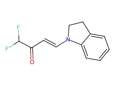 4-(2,3-Dihydroindol-1-yl)-1,1-difluorobut-3-en-2-one structure