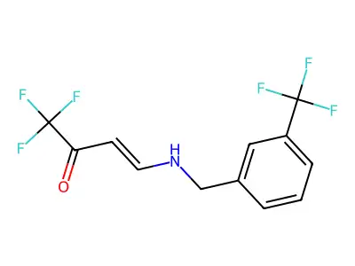(E)-1,1,1-trifluoro-4-{[3-(trifluoromethyl)benzyl]amino}-3-buten-2-one structure