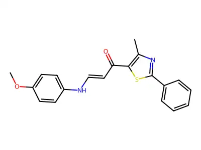 3-(4-Methoxyanilino)-1-(4-methyl-2-phenyl-1,3-thiazol-5-yl)prop-2-en-1-one structure