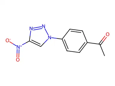 1-[4-(4-nitro-1H-1,2,3-triazol-1-yl)phenyl]-1-ethanone structure