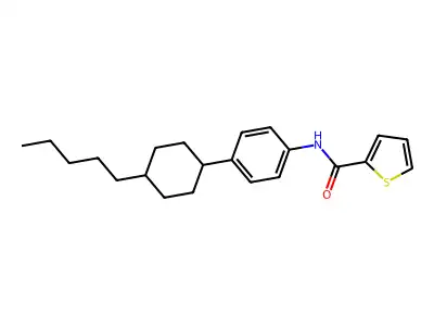 N-[4-(4-pentylcyclohexyl)phenyl]thiophene-2-carboxamide structure
