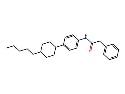N-[4-(4-pentylcyclohexyl)phenyl]-2-phenylacetamide structure