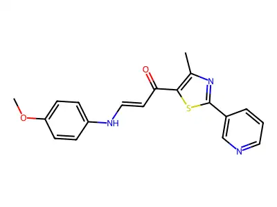 3-(4-Methoxyanilino)-1-(4-methyl-2-pyridin-3-yl-1,3-thiazol-5-yl)prop-2-en-1-one structure