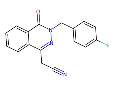 2-[3-(4-Fluorobenzyl)-4-oxo-3,4-dihydro-1-phthalazinyl]acetonitrile structure