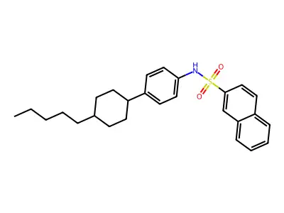 N-[4-(4-pentylcyclohexyl)phenyl]naphthalene-2-sulfonamide structure