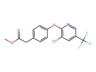 Methyl 2-(4-{[3-chloro-5-(trifluoromethyl)-2-pyridinyl]oxy}phenyl)acetate structure
