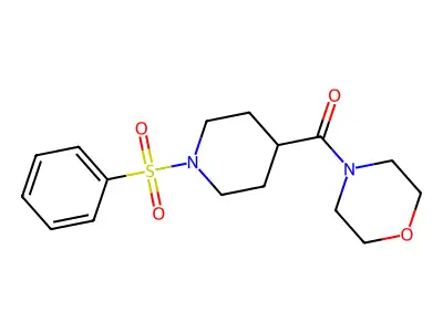 Morpholino[1-(phenylsulfonyl)-4-piperidinyl]methanone structure
