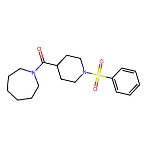 1-Azepanyl[1-(phenylsulfonyl)-4-piperidinyl]methanone structure