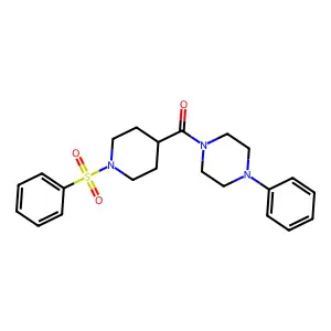 (4-Phenylpiperazino)[1-(phenylsulfonyl)-4-piperidinyl]methanone structure