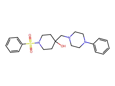 1-(Benzenesulfonyl)-4-[(4-phenylpiperazin-1-yl)methyl]piperidin-4-ol structure