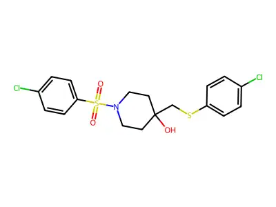 4-{[(4-Chlorophenyl)sulfanyl]methyl}-1-[(4-chlorophenyl)sulfonyl]-4-piperidinol structure