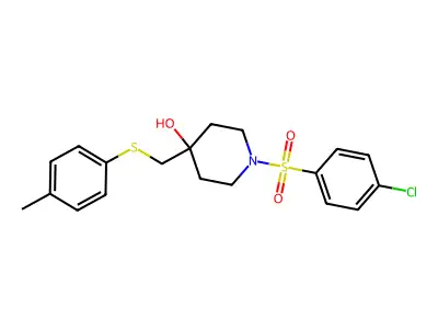 1-[(4-Chlorophenyl)sulfonyl]-4-{[(4-methylphenyl)sulfanyl]methyl}-4-piperidinol structure