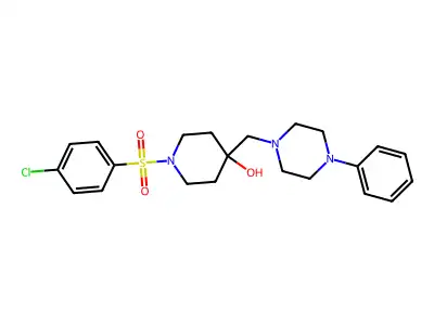 1-[(4-Chlorophenyl)sulfonyl]-4-[(4-phenylpiperazino)methyl]-4-piperidinol structure