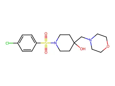1-[(4-Chlorophenyl)sulfonyl]-4-(morpholinomethyl)-4-piperidinol structure