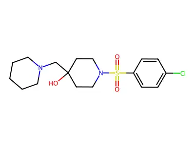 1-[(4-Chlorophenyl)sulfonyl]-4-(piperidinomethyl)-4-piperidinol structure