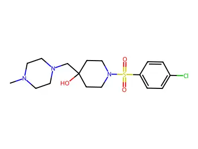 1-[(4-Chlorophenyl)sulfonyl]-4-[(4-methylpiperazino)methyl]-4-piperidinol structure