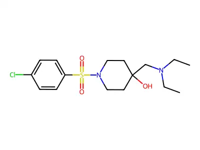 1-[(4-Chlorophenyl)sulfonyl]-4-[(diethylamino)methyl]-4-piperidinol structure
