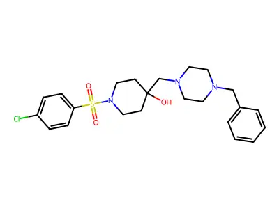 4-[(4-Benzylpiperazino)methyl]-1-[(4-chlorophenyl)sulfonyl]-4-piperidinol structure