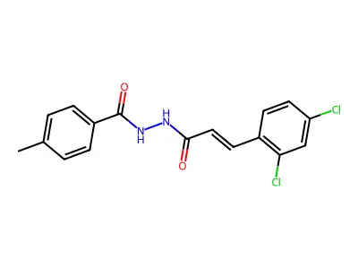 N'-[3-(2,4-dichlorophenyl)prop-2-enoyl]-4-methylbenzohydrazide structure