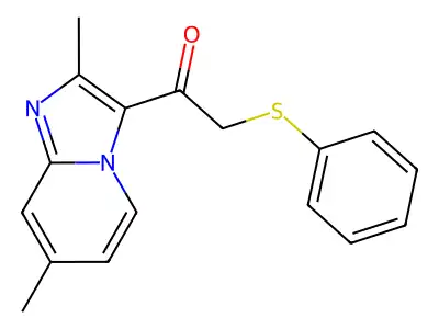 1-(2,7-Dimethylimidazo[1,2-a]pyridin-3-yl)-2-(phenylsulfanyl)-1-ethanone structure