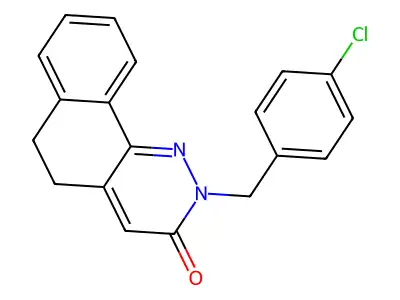 2-(4-chlorobenzyl)-5,6-dihydrobenzo[h]cinnolin-3(2H)-one structure