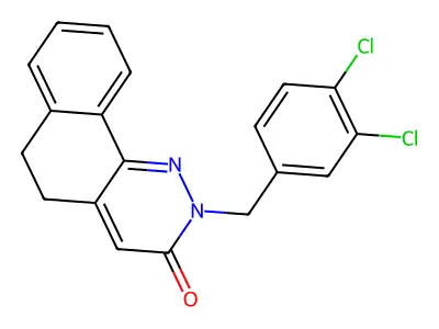 2-(3,4-dichlorobenzyl)-5,6-dihydrobenzo[h]cinnolin-3(2H)-one structure