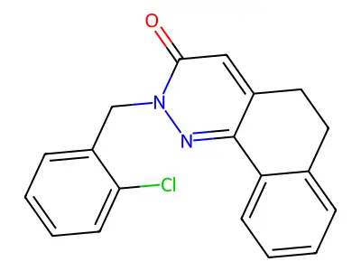 2-(2-chlorobenzyl)-5,6-dihydrobenzo[h]cinnolin-3(2H)-one structure