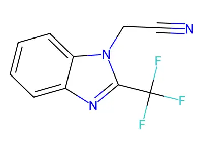 2-[2-(trifluoromethyl)-1H-1,3-benzodiazol-1-yl]acetonitrile structure