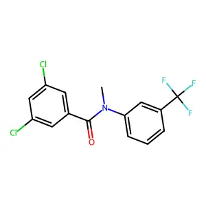 3,5-dichloro-N-methyl-N-[3-(trifluoromethyl)phenyl]benzamide structure