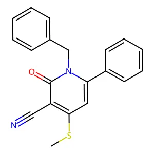 1-Benzyl-4-(methylsulfanyl)-2-oxo-6-phenyl-1,2-dihydro-3-pyridinecarbonitrile structure