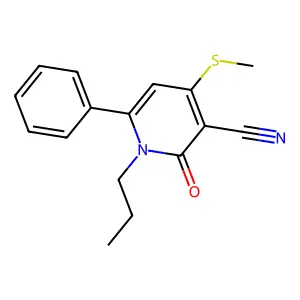 4-(Methylsulfanyl)-2-oxo-6-phenyl-1-propyl-1,2-dihydro-3-pyridinecarbonitrile structure
