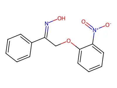 N-[2-(2-nitrophenoxy)-1-phenylethylidene]hydroxylamine structure