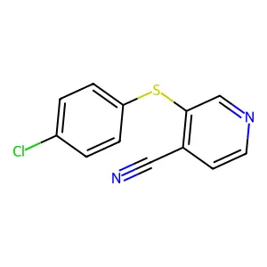 3-[(4-Chlorophenyl)sulfanyl]isonicotinonitrile structure