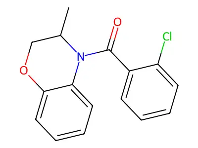 (2-chlorophenyl)(3-methyl-2,3-dihydro-4H-1,4-benzoxazin-4-yl)methanone structure