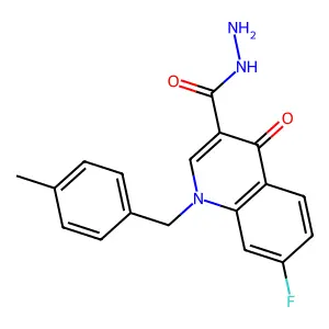 7-Fluoro-1-(4-methylbenzyl)-4-oxo-1,4-dihydro-3-quinolinecarbohydrazide structure